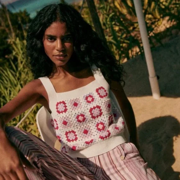 Sézane Ayumi Multicolor vest top - Picture 2 of 4